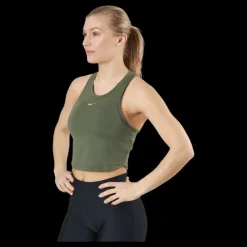 Outlet Nike Dri-fit One Luxe Women's Medium Olive/metallic Gold Grön