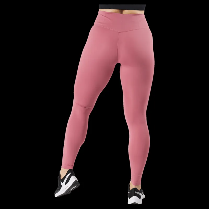 Nike Dri-fit One Women's Mid-r Desert Berry/white Rosa Best