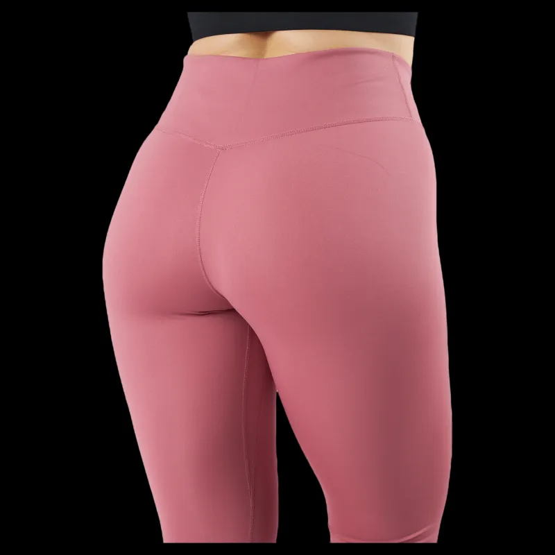 Nike Dri-fit One Women's Mid-r Desert Berry/white Rosa Best