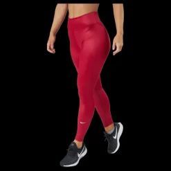 Nike Dri-fit One Women's Mid-r Mystic Hibiscus/white Röd Clearance