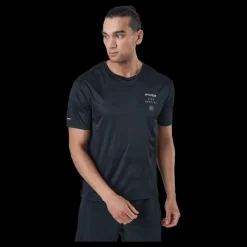 New Nike Dri-fit Uv Run Division M Black/reflective Silv Svart
