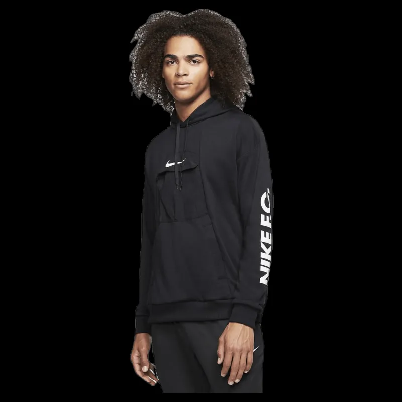 Hot Nike F.C. Pullover Hoodie White/Black Svart