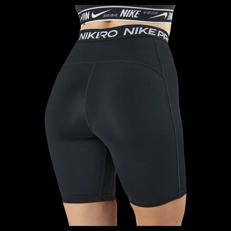 Nike Pro 365 Women's High-Rise 7" Shorts BLACK/WHITE Svart New