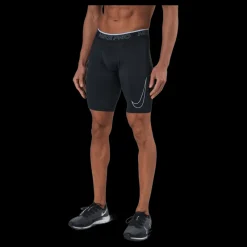 Nike Pro Dri-FIT Men's Long Shorts BLACK/WHITE Svart Outlet