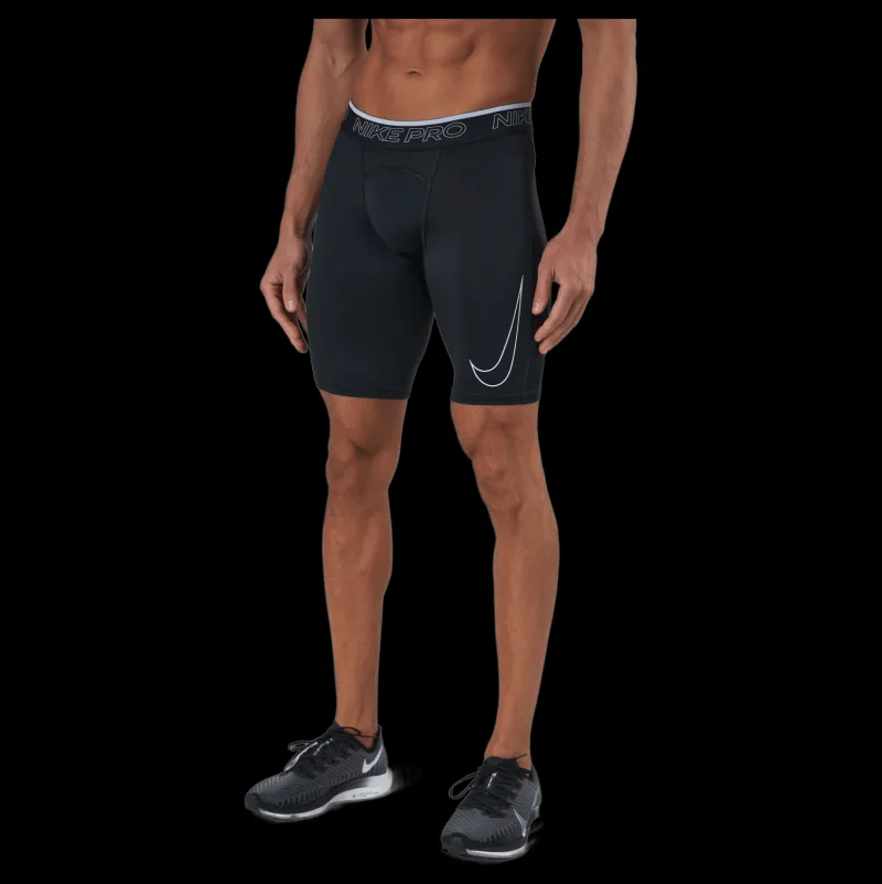 Nike Pro Dri-FIT Men's Long Shorts BLACK/WHITE Svart Outlet