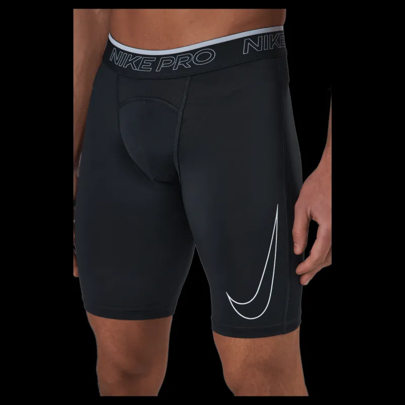 Nike Pro Dri-FIT Men's Long Shorts BLACK/WHITE Svart Outlet