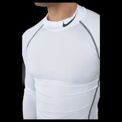 Nike Pro Dri-FIT Men's Tight Fit Long-Sleeve Top WHITE/BLACK/BLACK Vit Clearance