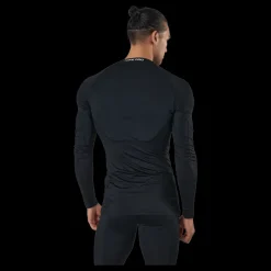 Nike Pro Dri-FIT Men's Tight Fit Long-Sleeve Top BLACK/WHITE Svart New