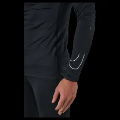 Nike Pro Dri-FIT Men's Tight Fit Long-Sleeve Top BLACK/WHITE Svart New