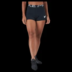 Nike Pro Dri-fit Women's 3" Gr Black/black/white Svart Best