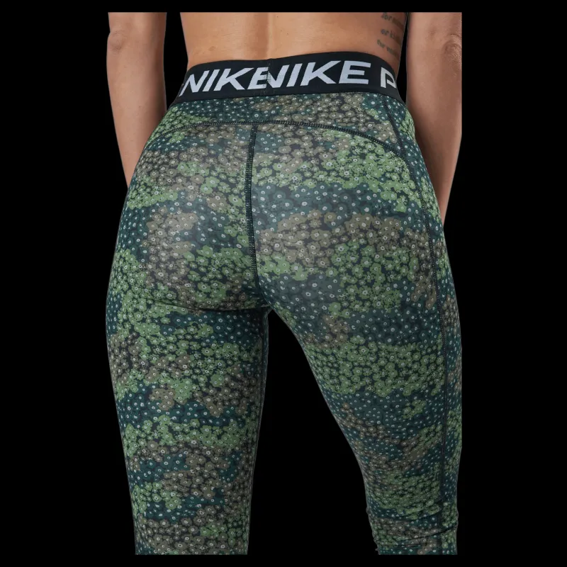 Nike Pro Dri-fit Women's Print Treeline/black/white Flerfärgad