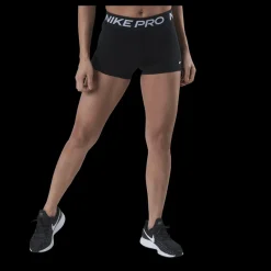 Nike Pro Women's 3" Shorts BLACK/WHITE Svart