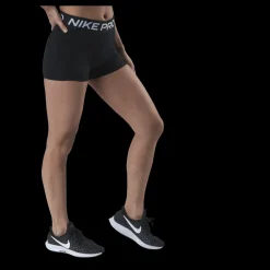 Nike Pro Women's 3" Shorts BLACK/WHITE Svart