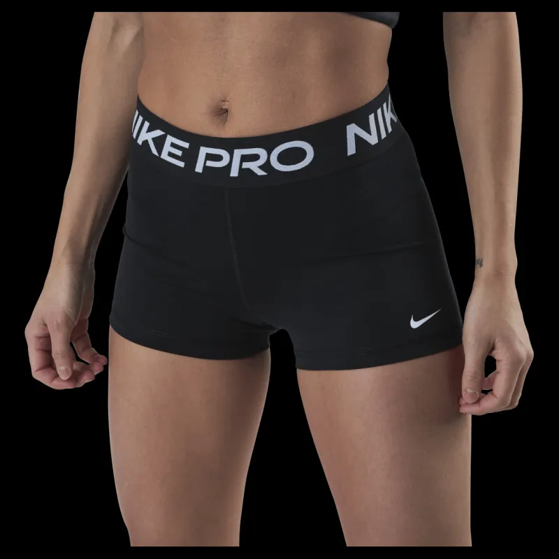 Nike Pro Women's 3" Shorts BLACK/WHITE Svart