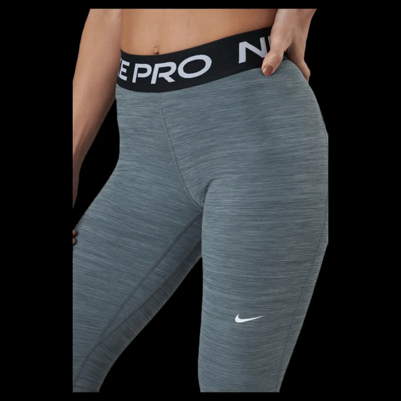 Nike Pro Women's Mid-Rise Mesh-Paneled Leggings SMOKE GREY/HTR/BLACK/WHITE Grå