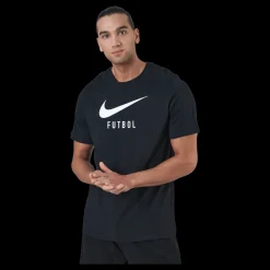 Nike Swoosh Men's Soccer T-shi Black/white Svart Hot