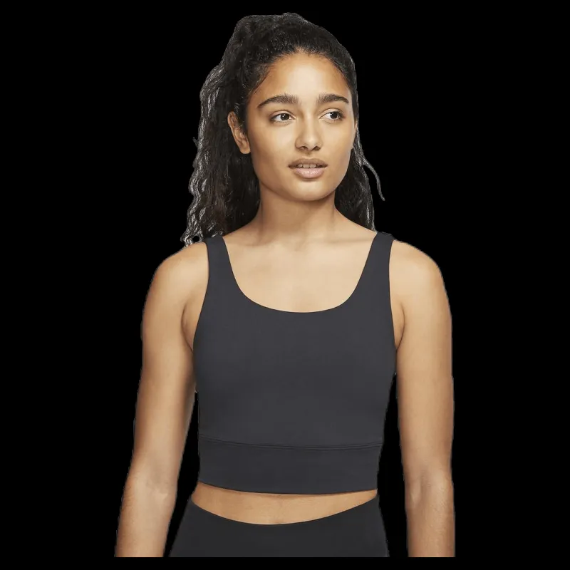 Discount Nike Yoga Luxe Crop Top Black/Grey Svart