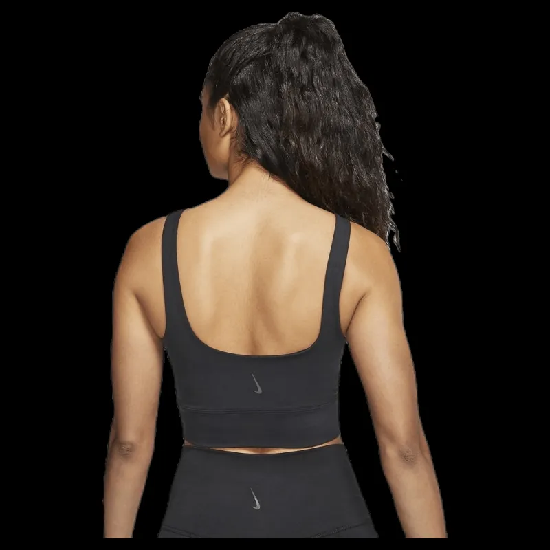 Discount Nike Yoga Luxe Crop Top Black/Grey Svart