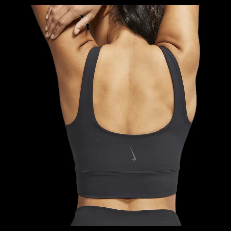Discount Nike Yoga Luxe Crop Top Black/Grey Svart