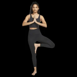 Discount Nike Yoga Luxe Crop Top Black/Grey Svart