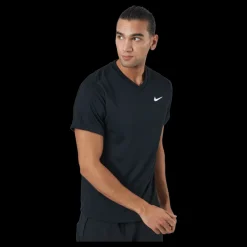 Nike Court Dri-FIT Victory Men's Tennis Top BLACK/BLACK/WHITE Svart Hot