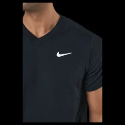 Nike Court Dri-FIT Victory Men's Tennis Top BLACK/BLACK/WHITE Svart Hot