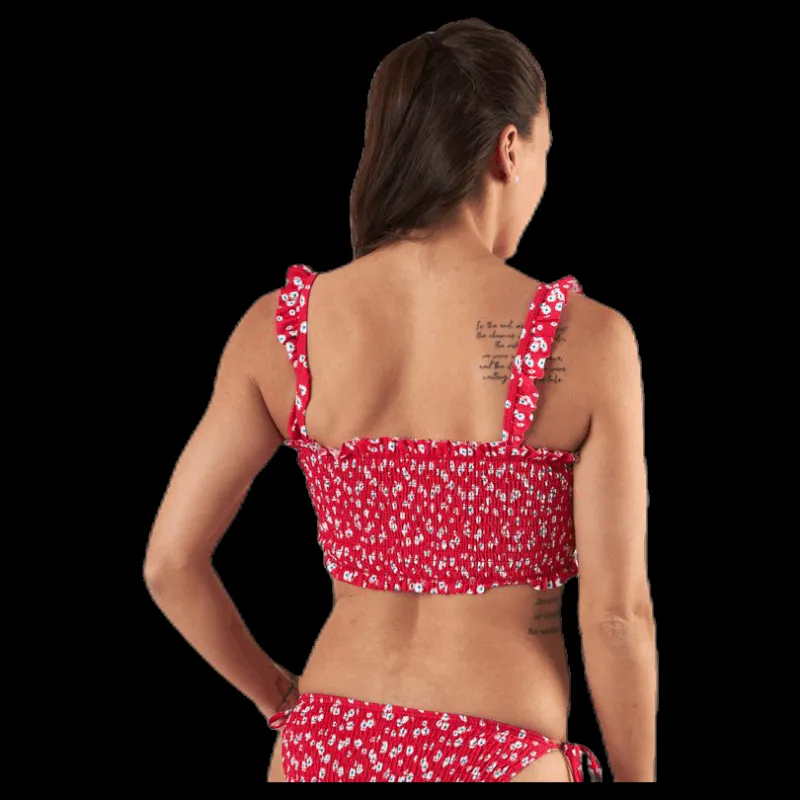 Pieces Nikita Bikini Bra Top Red Röd Outlet