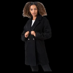 Hot Only Nina Celeste Wool Coat Black