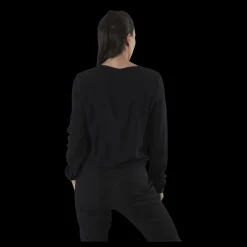Sale Only Nina Life L/S Tie Shirt Wvn Black Svart
