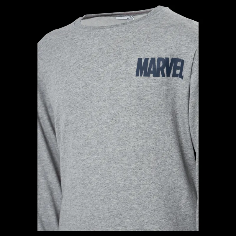 Outlet Name It Nkmmarvel Patryc Sweat Bru Mar Grey Melange Grå