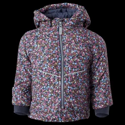 Hot Name It Nmfmaxi Jacket Petit Flower1 Odyssey Gray Flerfärgad