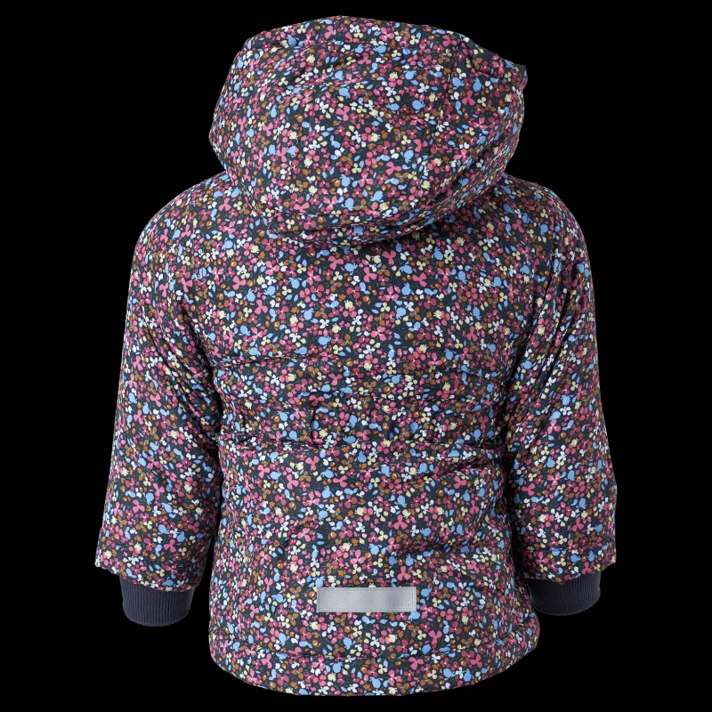 Hot Name It Nmfmaxi Jacket Petit Flower1 Odyssey Gray Flerfärgad