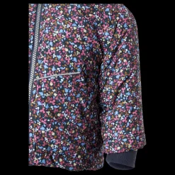 Hot Name It Nmfmaxi Jacket Petit Flower1 Odyssey Gray Flerfärgad