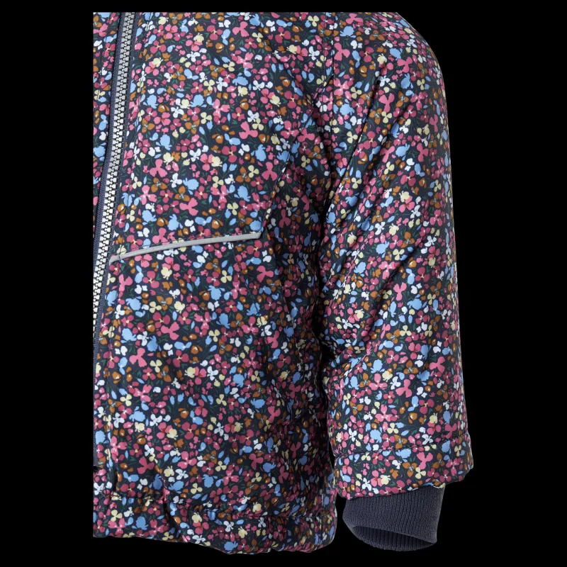 Hot Name It Nmfmaxi Jacket Petit Flower1 Odyssey Gray Flerfärgad