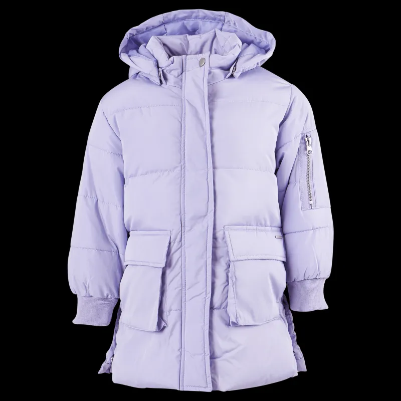 New Name It Nmfmuso Long Puffer Jacket Cam Lavender Lila