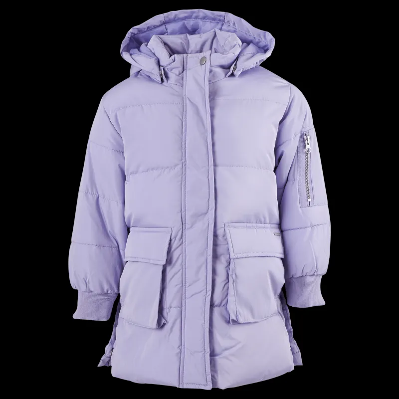 New Name It Nmfmuso Long Puffer Jacket Cam Lavender Lila