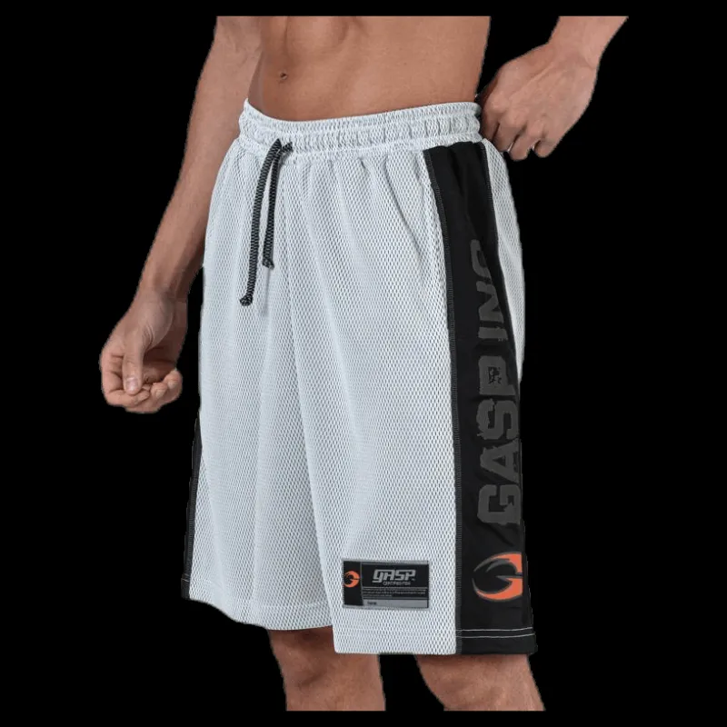GASP No1 mesh shorts White/Black Vit och Svart