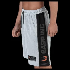 GASP No1 mesh shorts White/Black Vit och Svart
