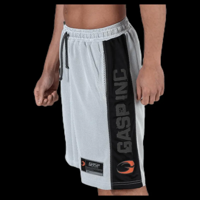 GASP No1 mesh shorts White/Black Vit och Svart