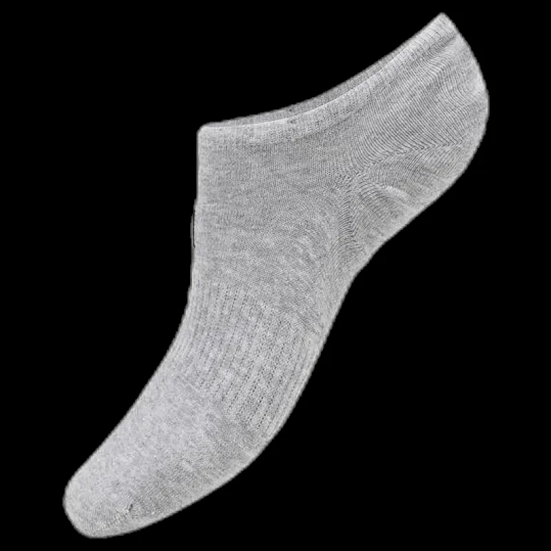 Hot Norfolk No Show Socks - Leo 2-Pack Grey Grå