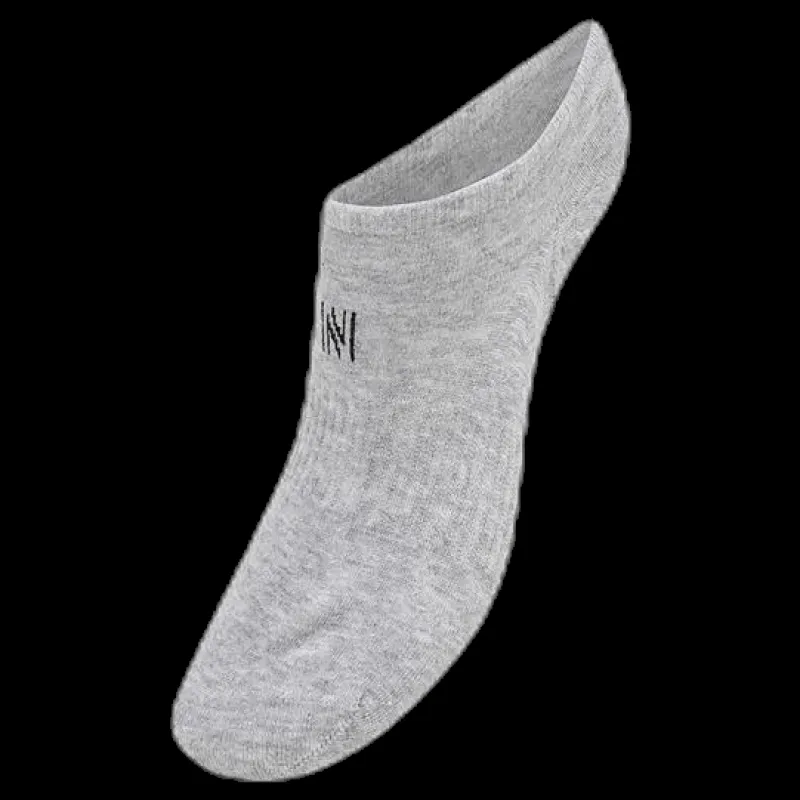 Hot Norfolk No Show Socks - Leo 2-Pack Grey Grå