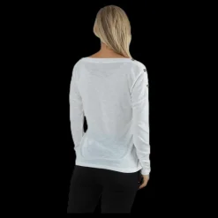 Clearance Pieces Nollie Ls O-Neck Top White Vit