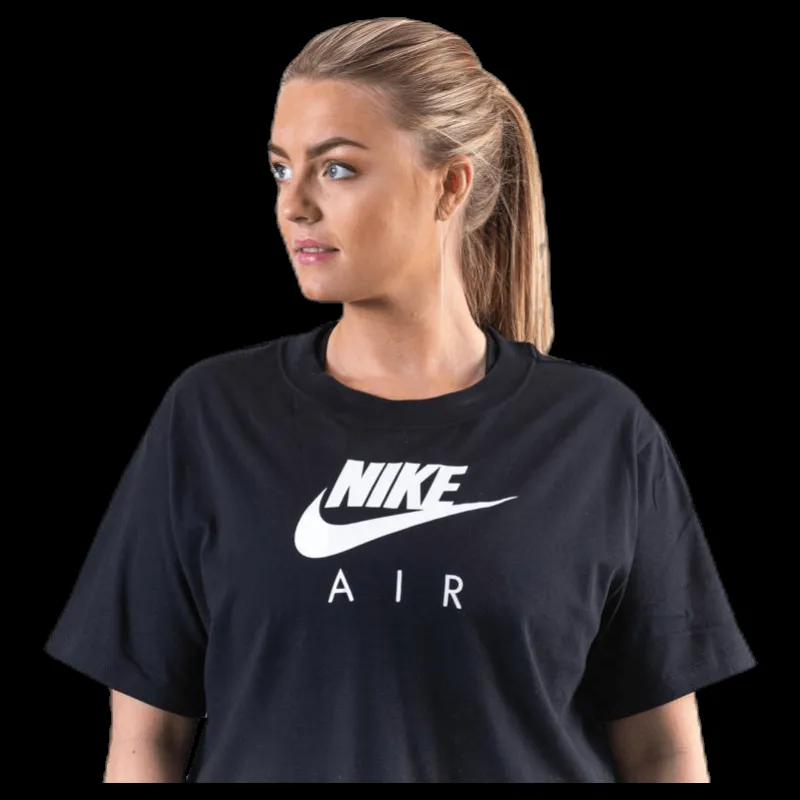 Nike Nsw Air Top Ss Plus Black Svart Outlet