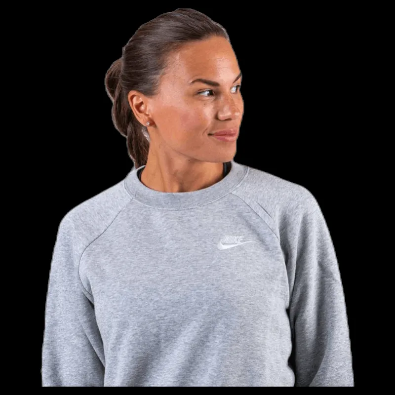 Outlet Nike Nsw Essential Crew Flc White/Grey Grå