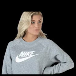 Nike Nsw Essential Crew Hbr White/Grey Grå New