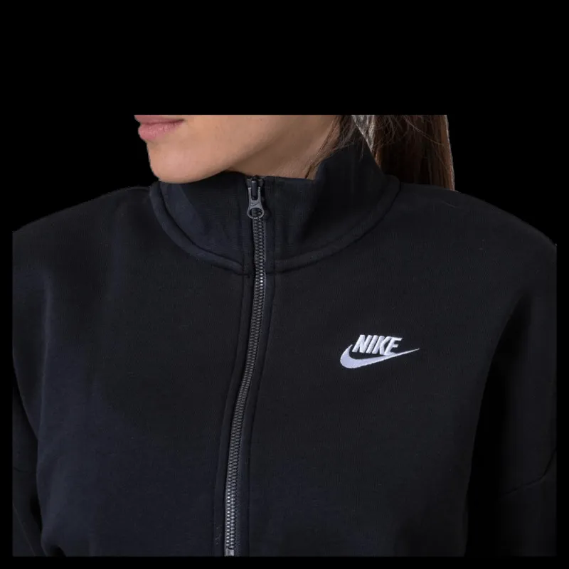 Discount Nike Nsw Essential Flc Crop Hz White/Black Svart