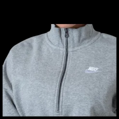 Outlet Nike Nsw Essential Flc Crop Hz White/Grey Grå