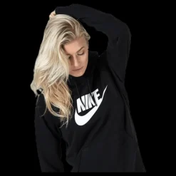 Best Nike Nsw Essential Hoodie White/Black Svart