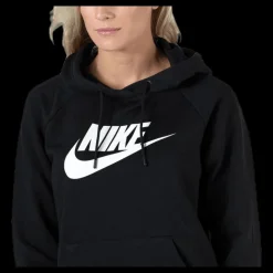 Best Nike Nsw Essential Hoodie White/Black Svart