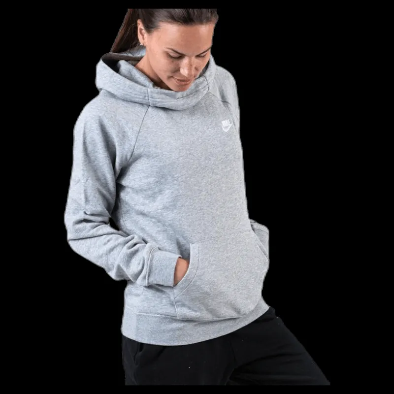 Nike Nsw Essential Hoodie White/Grey Grå Discount